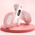 Pelvic floor muscle trainer device with counter, shown in grey, made from ABS spring foam.
