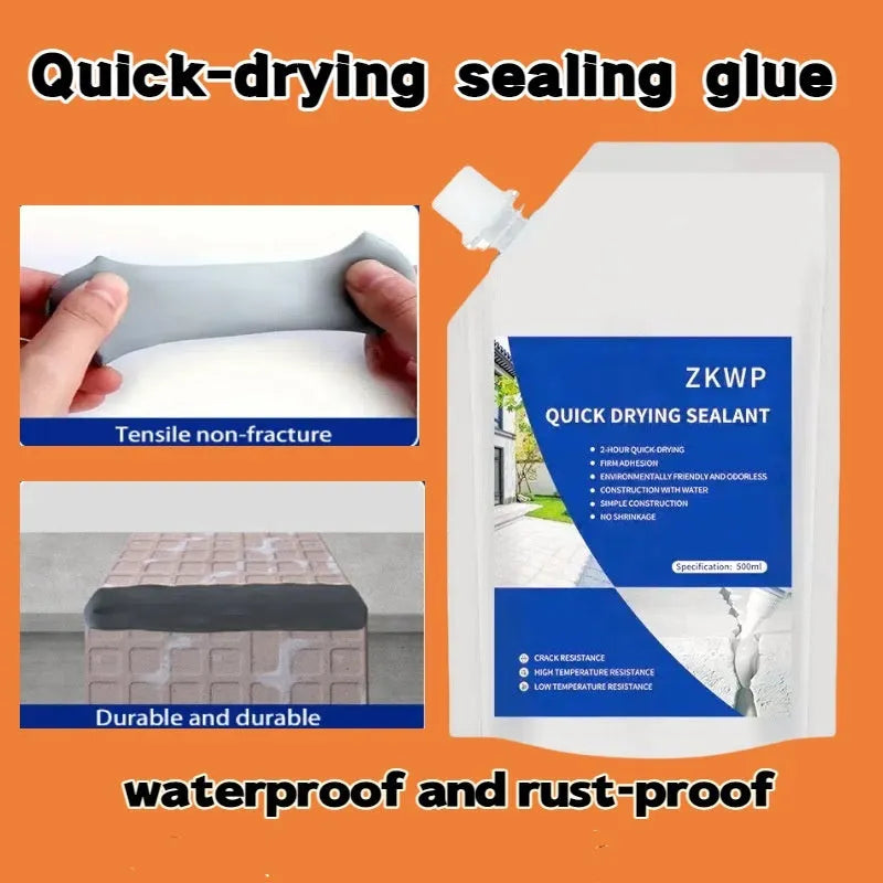 Roof crack bathroom tile acrylic flaky leak-proof sealant 500g with free delivery tool