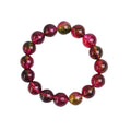 Women's watermelon crystal bracelet showing four size options from 6mm to 12mm diameter