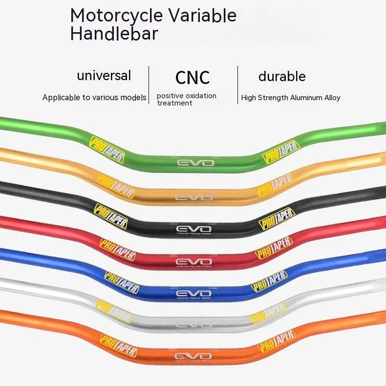 Orange aluminium alloy scrambling motorcycle handlebar with 28mm diameter, 80cm width