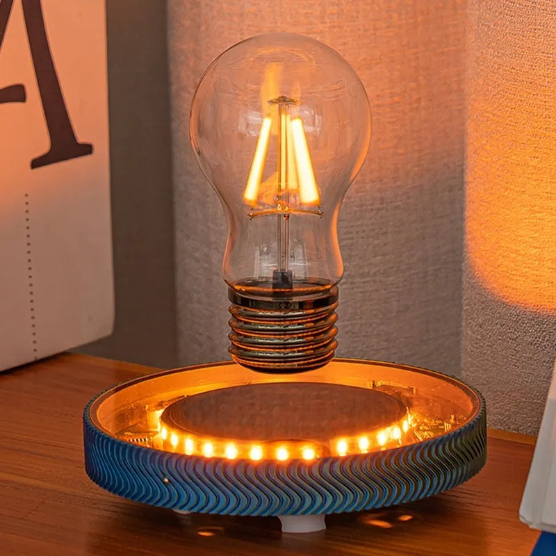 Magnetic suspension moon night lamp with floating 3D printed celestial ornament