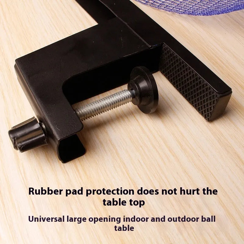 Metal table tennis post set with large universal clip for indoor open grid tables