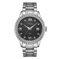 Men's automatic mechanical watch with waterproof case and luminous dial markings