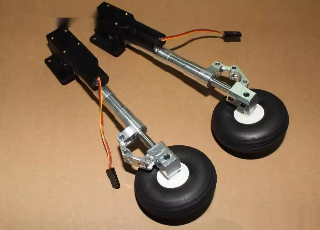Alloy retractable landing gear body with wheels for 80mm to 180mm RC electric aircraft models
