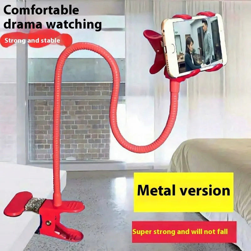 Metal lazy stand gadget bedside mobile phone clip rotary multifunctional desktop stand black colour