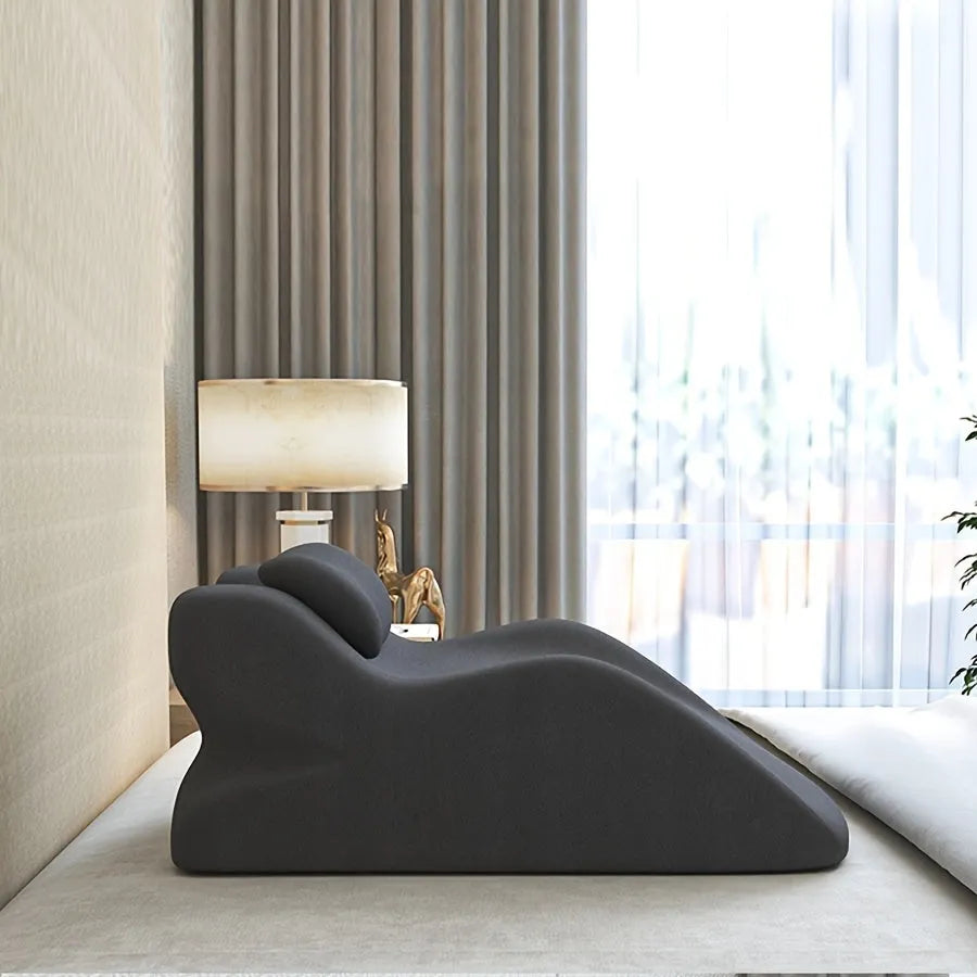 Stomach sleeping pillow designed for prone positions, available in four colours