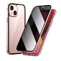 Black magneto iPhone case with metal frame for iPhone 14 Pro on a table