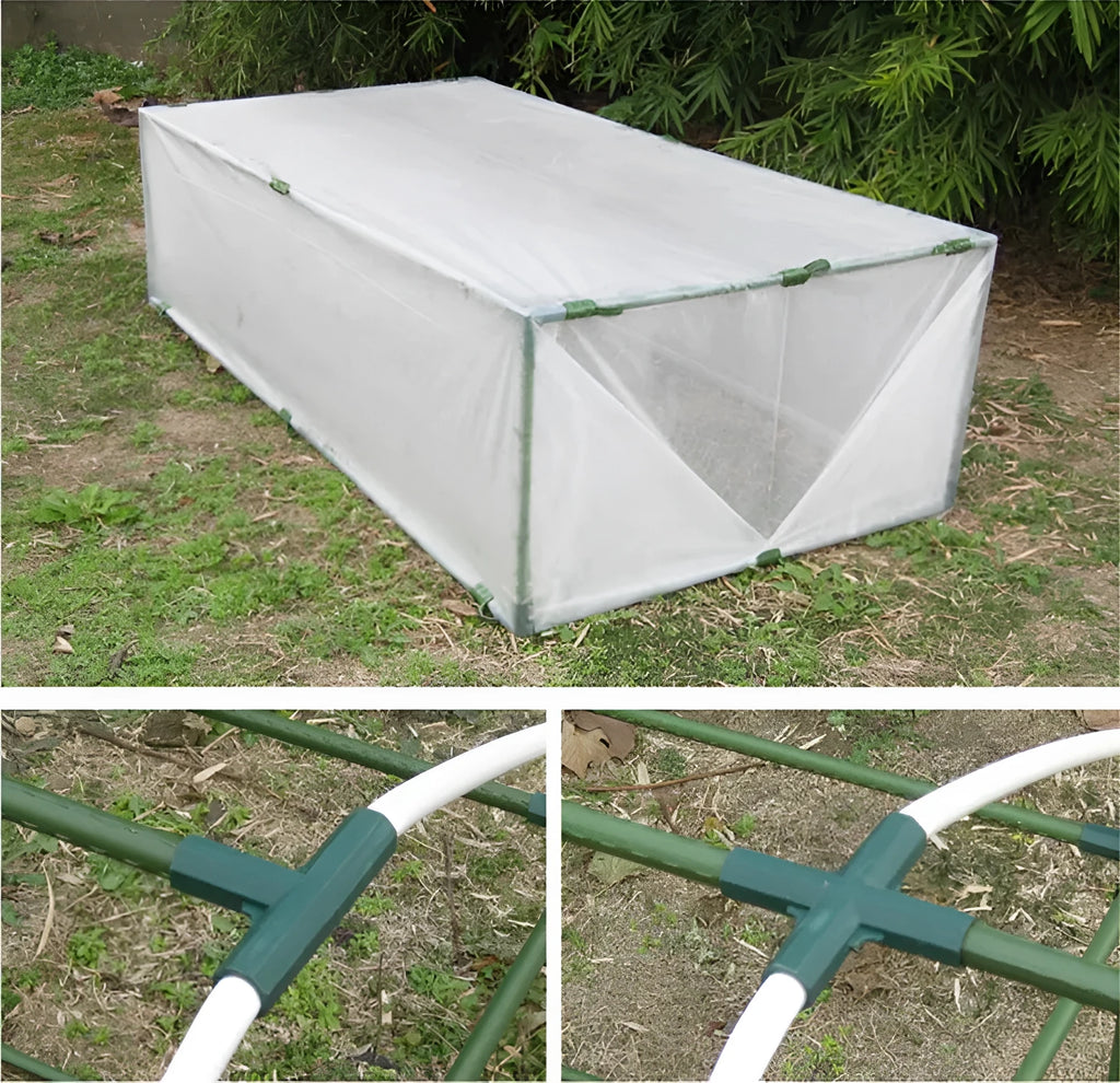 PP plastic three-way and four-way plant support connectors for 11mm garden stakes