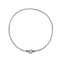 Sterling silver clavicle necklace for women with solid pendant on a delicate chain.