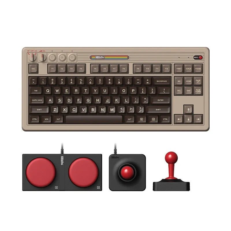 Retro87 C64 wireless mechanical gaming keyboard with Bluetooth connectivity and 87 keys