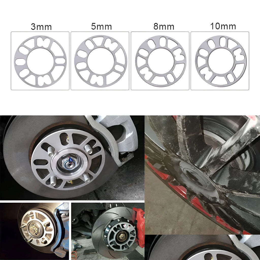 Automotive wheel hub spacer gasket for wheel offset modification in multiple thicknesses