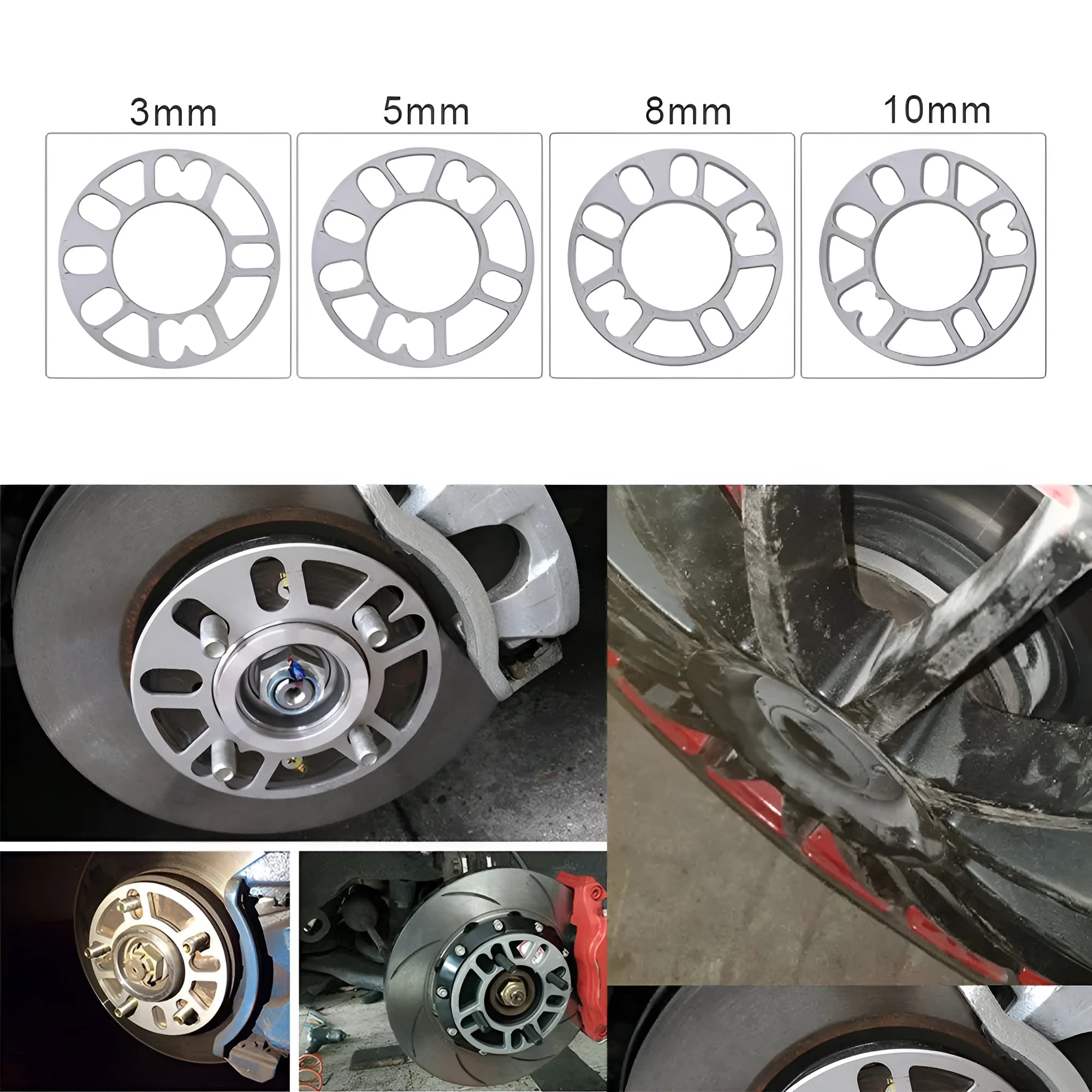Automotive wheel hub spacer gasket for wheel offset modification in multiple thicknesses