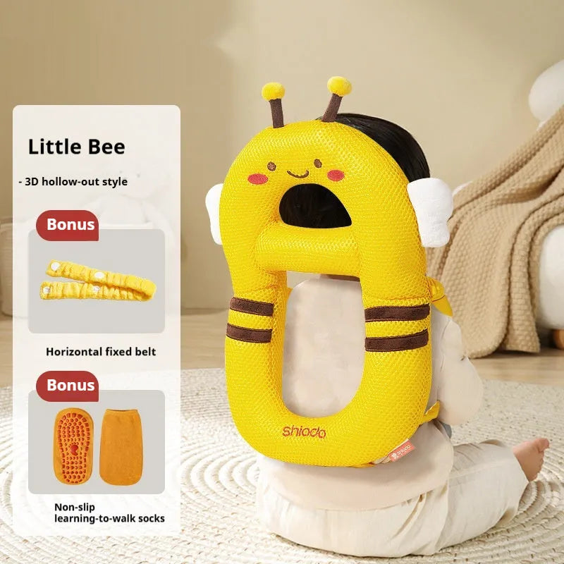 Baby anti-collision pillow in cartoon animal design with EPS filling for toddler walking protection