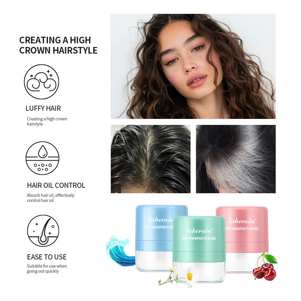 Single-use packet of 5g dry shampoo powder for hair and bangs.