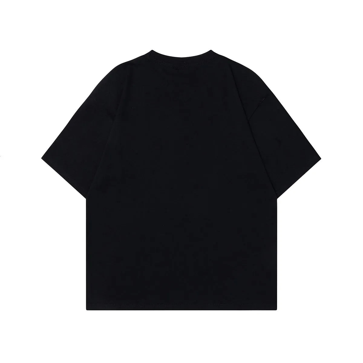 Men's grey retro graphic t-shirt with character design, loose fit and short sleeves.