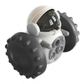 Self-balancing dog treat dispenser toy with robot design for small pets