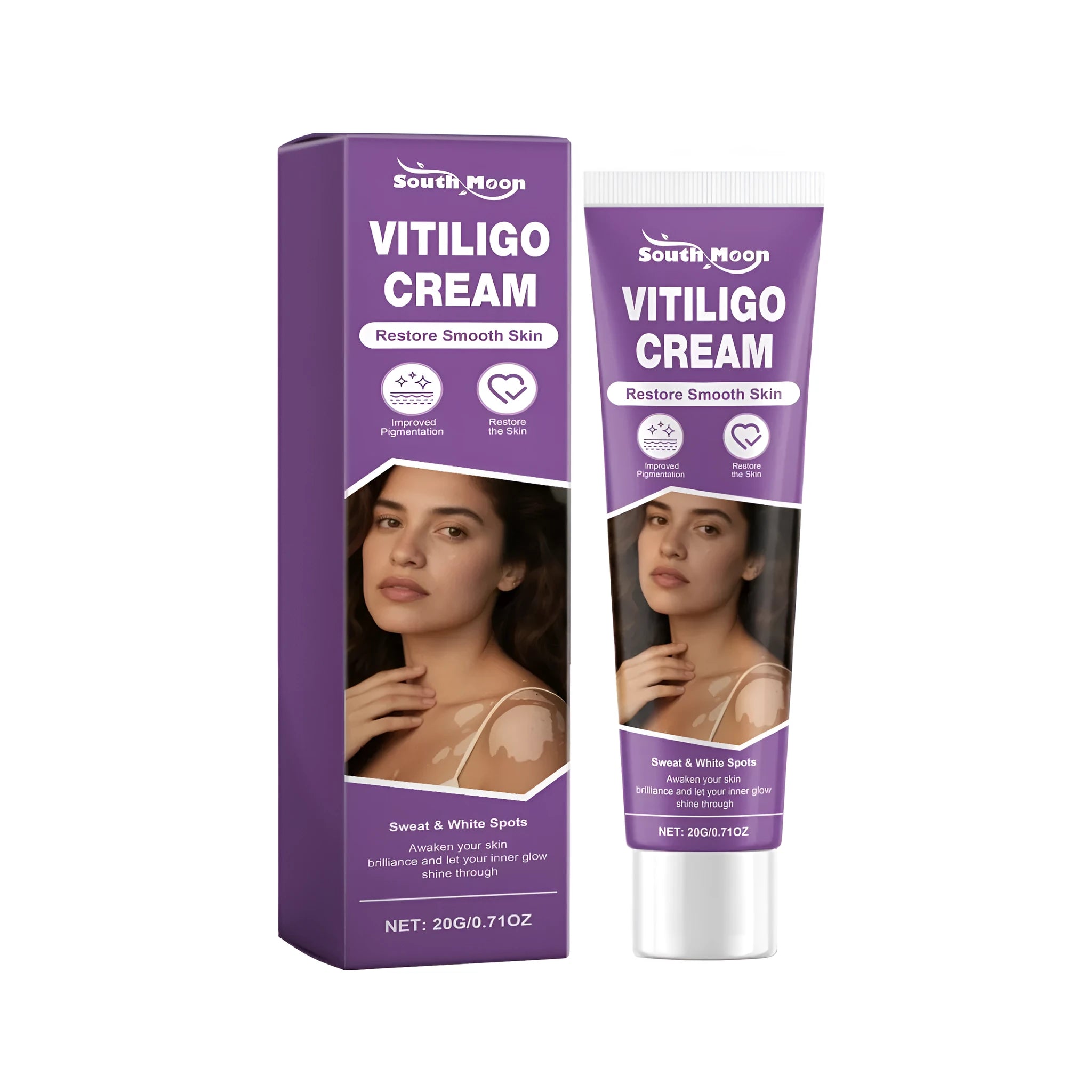 20g Skin Care Cream with mint leaves and herbal extracts in a white pot