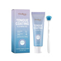 Tongue coating cleaning gel and brush set with 50g tube and 17cm brush