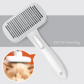 Automatic pet hair removal comb with needle design in blue, grey, green, and pink colour options