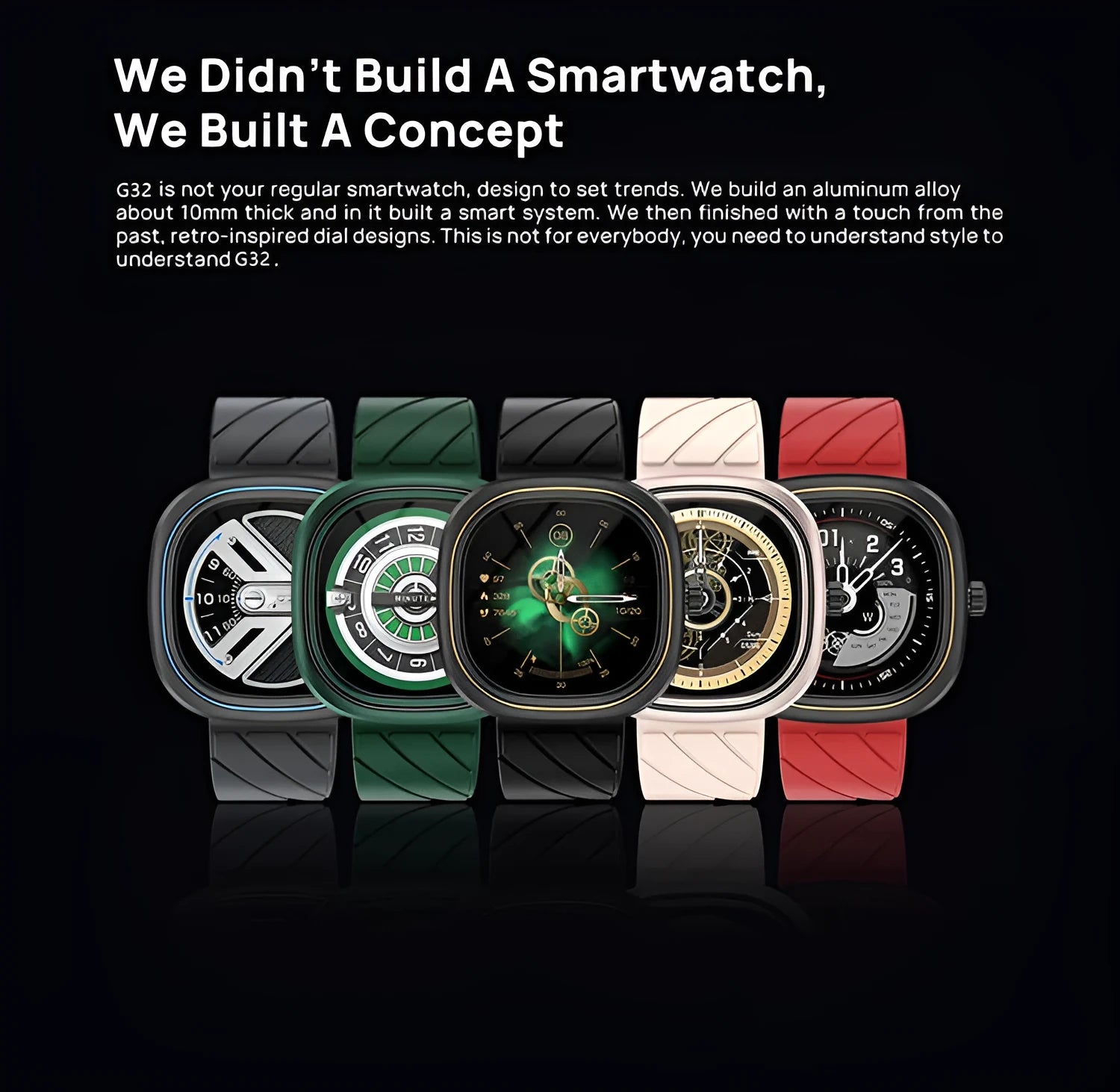 Bluetooth smart sports watch with colour touchscreen on a black silicone wristband.