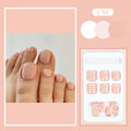 Fashion personality toe nail stickers with adhesive glue in skin colour J-52 shade for artificial nail decoration