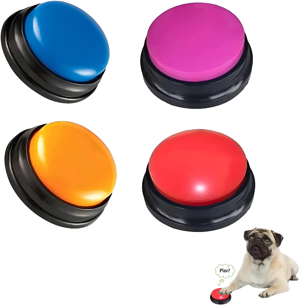 Voice recording button for dog training in multiple colours with 30-second recording capacity