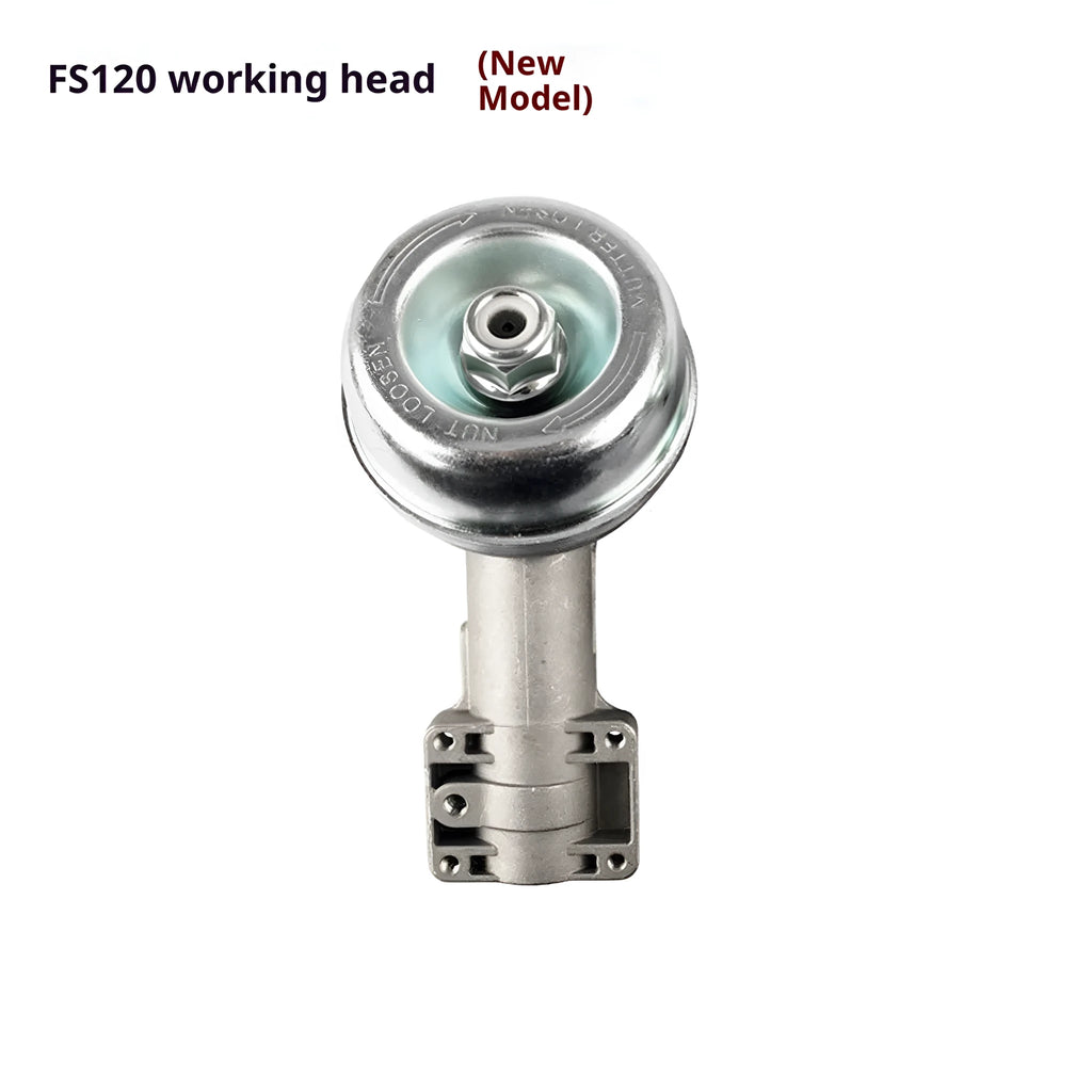 Metal working head for lawn mower parts, FS120 new style, silver and black