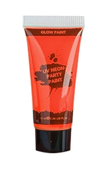 Hose 25ml neon face paint tubes in red, yellow, green, purple, orange, and pink colours