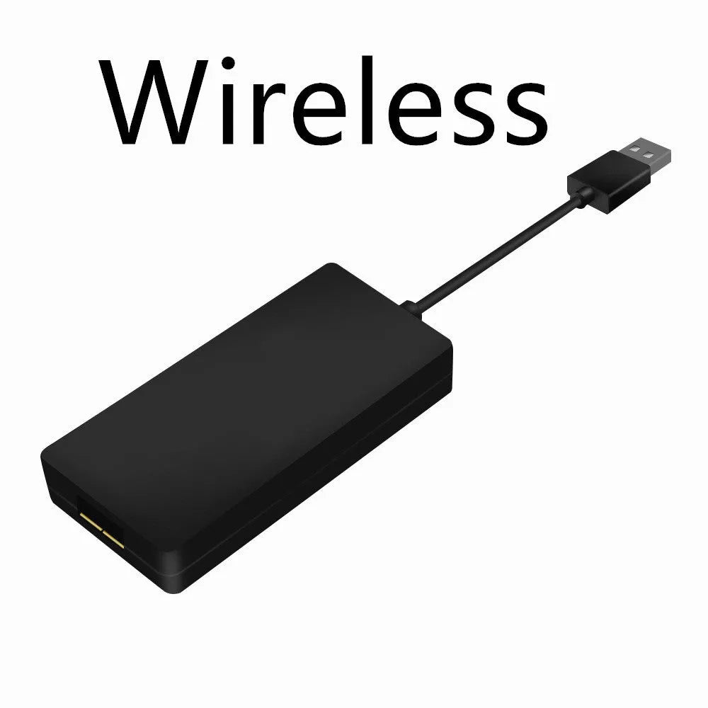 Android car navigation CarPlay module with USB connection adapter in black and white colour options
