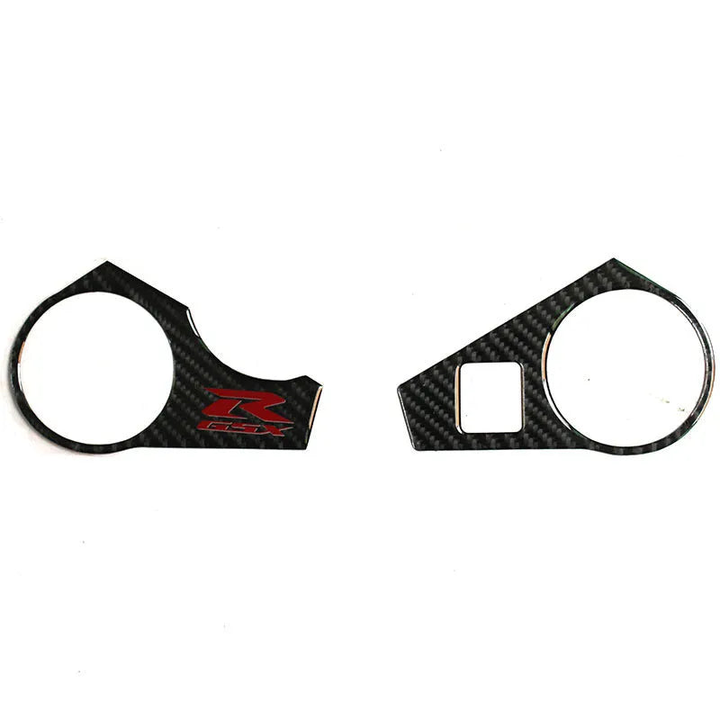 Black carbon fibre adhesive sticker for SUZUKI GSXR1000 L1 motorcycle upper connective plate, 2009-2016 models
