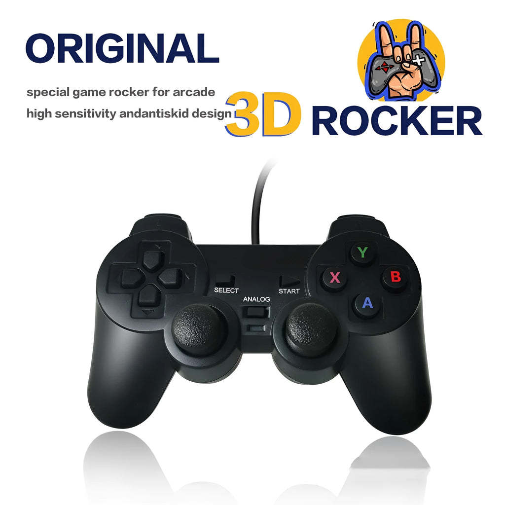 Super ConsoleX wired game controller in SNES handle design with USB connection