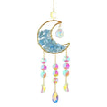 K9 crystal moon pendant car accessory with 420mm length in blue colour option