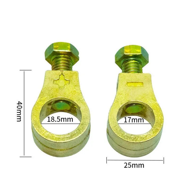 Pure copper car battery terminal clamp with patented clip design.