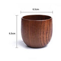 Vintage wooden heat insulation tumbler sour jujube big belly cup 301-400ml round shape