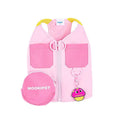 Pink polyester dog vest with traction design for Bichon, Teddy, and Schnauzer breeds