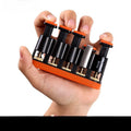 Grey and orange non-slip silicone finger trainer for music and climbing practice