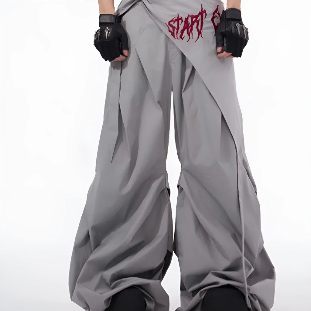 Boys' wide-leg function pants in refined Korean style with solid colour options