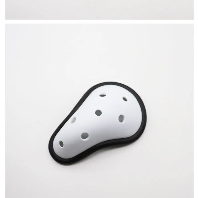 Rubber sports genital protector for martial arts and contact sports in adult and children sizes