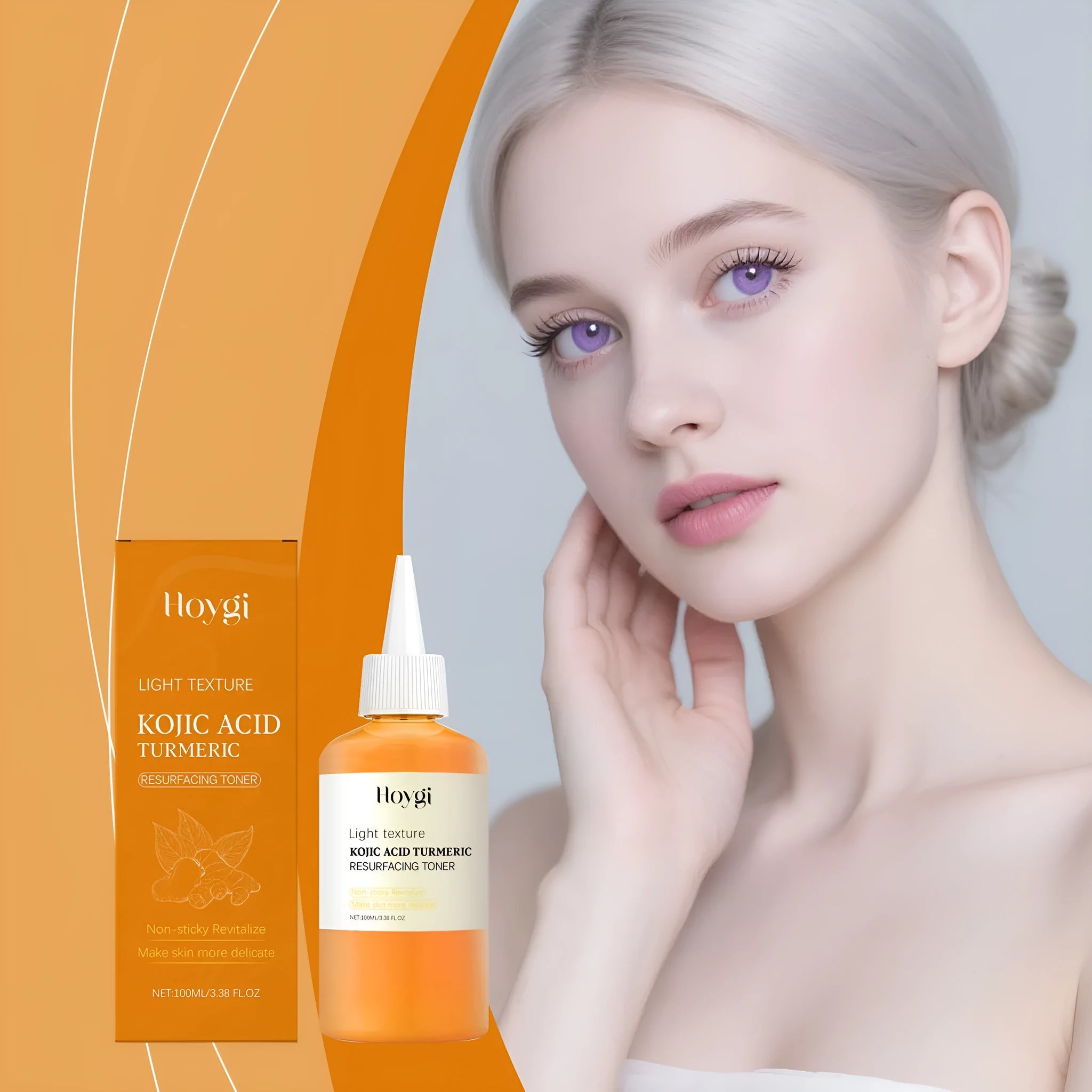 Turmeric moisturising water 100ml bottle for daily facial skincare