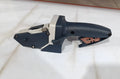 Blue multifunctional woodworking cutter with aluminium alloy body and one-press lock.
