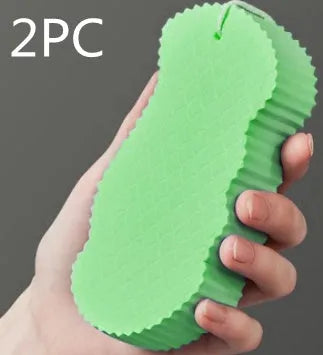 3D fish scale pattern bath sponge in white colour for body exfoliation