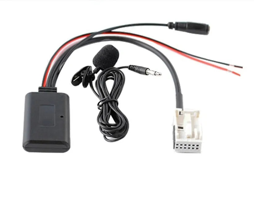 Bluetooth AUX cable adapter kit for Citroen and Peugeot car stereos with RD4 head unit.