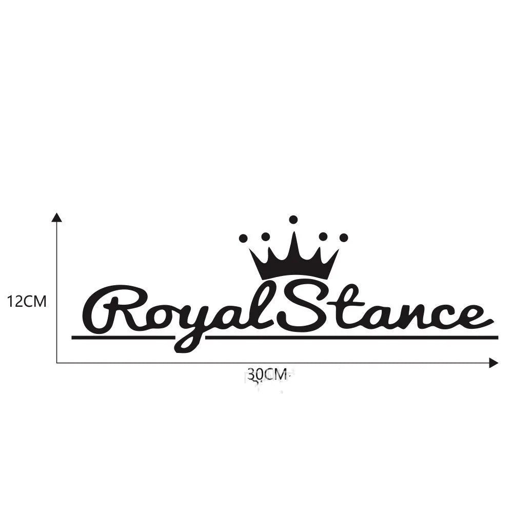 Reflective crown design car sticker made from colourful PET vinyl, 30cm long by 12cm wide.