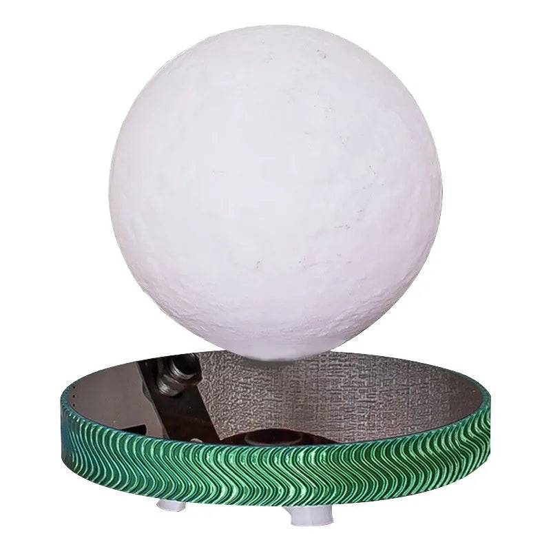 Magnetic suspension moon night lamp with floating 3D printed celestial ornament
