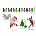 Medium cartoon Christmas elk magnetic car sticker with reflective threads
