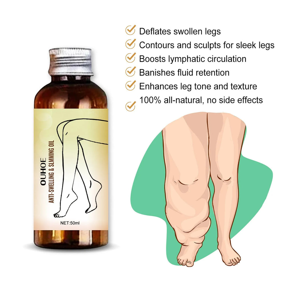 50ml glass bottle of botanical body massage essential oil with a dropper.