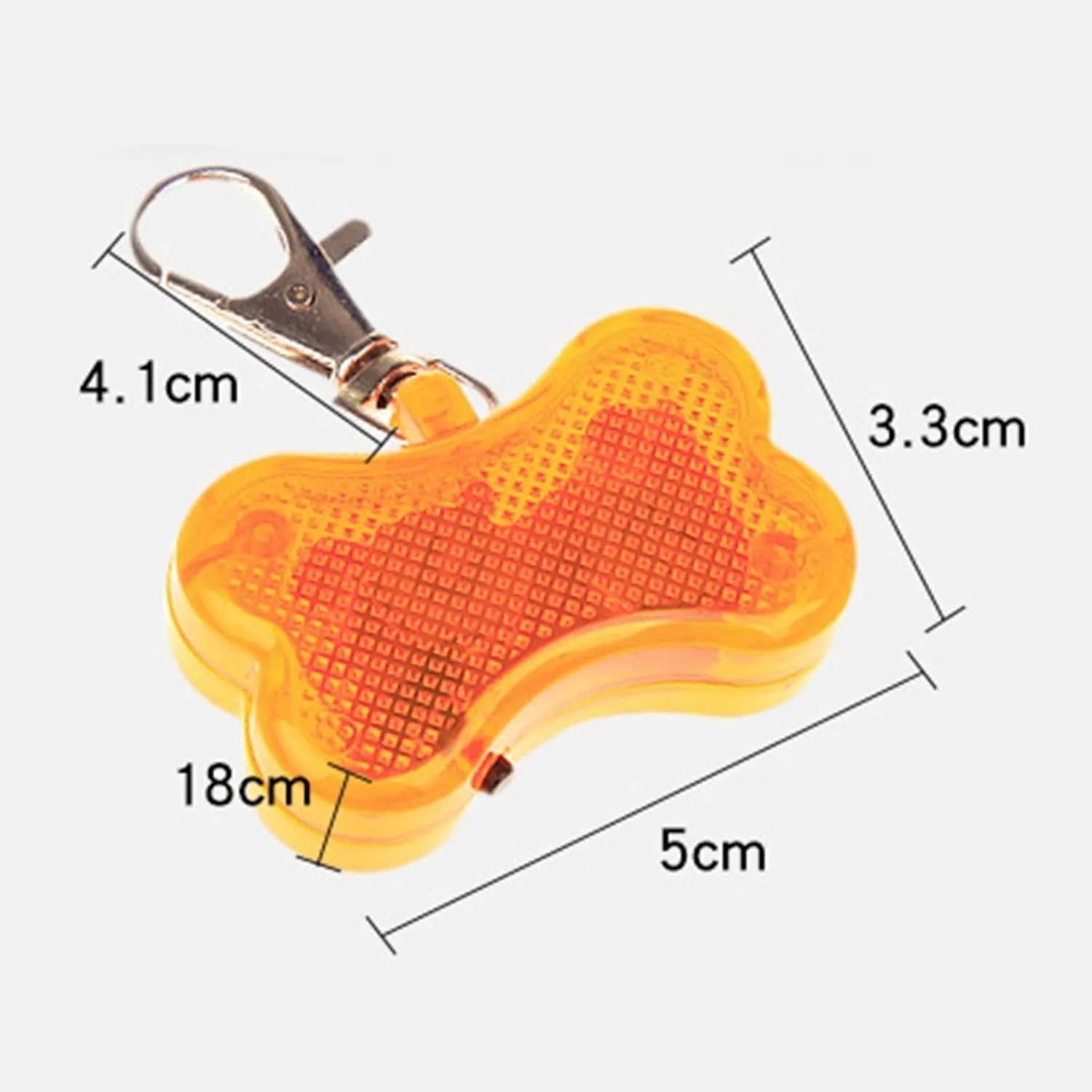 LED bone-shaped glowing pendant for pet collars in multiple colour options