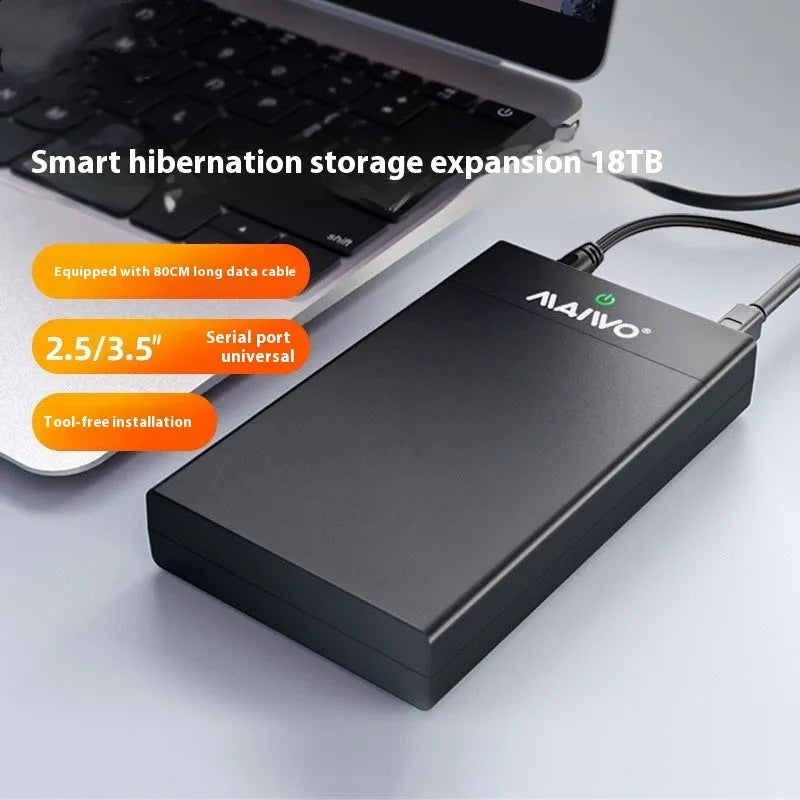 3.5 inch SATA hard disk enclosure with USB 3.0 port and external power supply