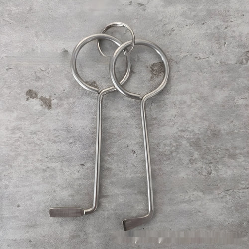 Two alloy wrench tools from a portable 2-piece set for family and universal DIY use