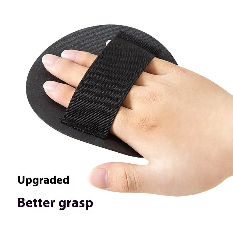 Rubber bath towel finger styling gadget for women in round cake lace or finger strap colour options
